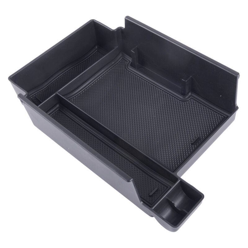 Black Car Auto Center Console Armrest Storage Box Organizer Tray with Anti-Slip Mat Fit For Nissan Pathfinder 2022 2023