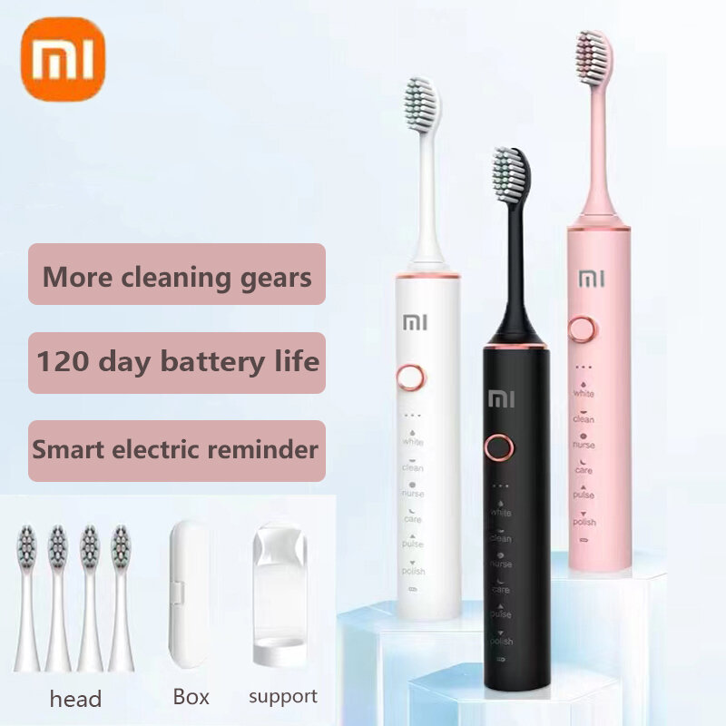 Зубная щетка Xiaomi умный дом электрическая зубная щетка чистка зубов сильные десны Защита зубов мягкая щетка головка Студенческая зубная щетка