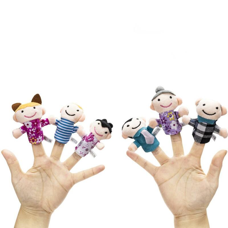 Набор пальчиковых кукол, 6 шт., Мультяшные плюшевые пальчиковые куклы, игрушки для детей, развивающие игрушки для мальчиков и девочек, подарки