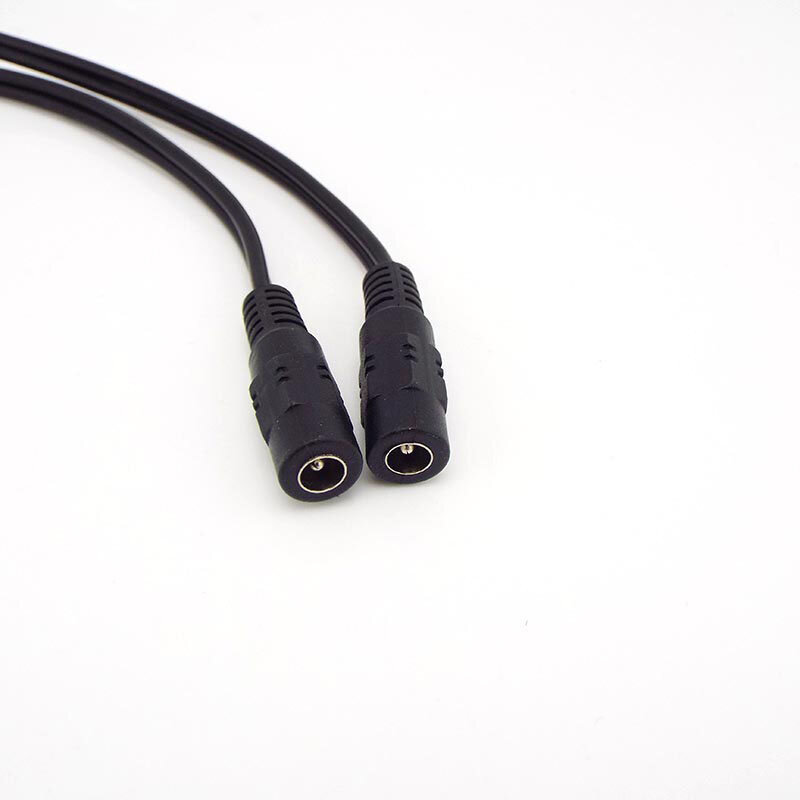 Cable adaptador para tira de luces, conector divisor macho y hembra de 2 vías, extensión de enchufe de 5,5mm x 2,1mm, 1 DC, 20 piezas