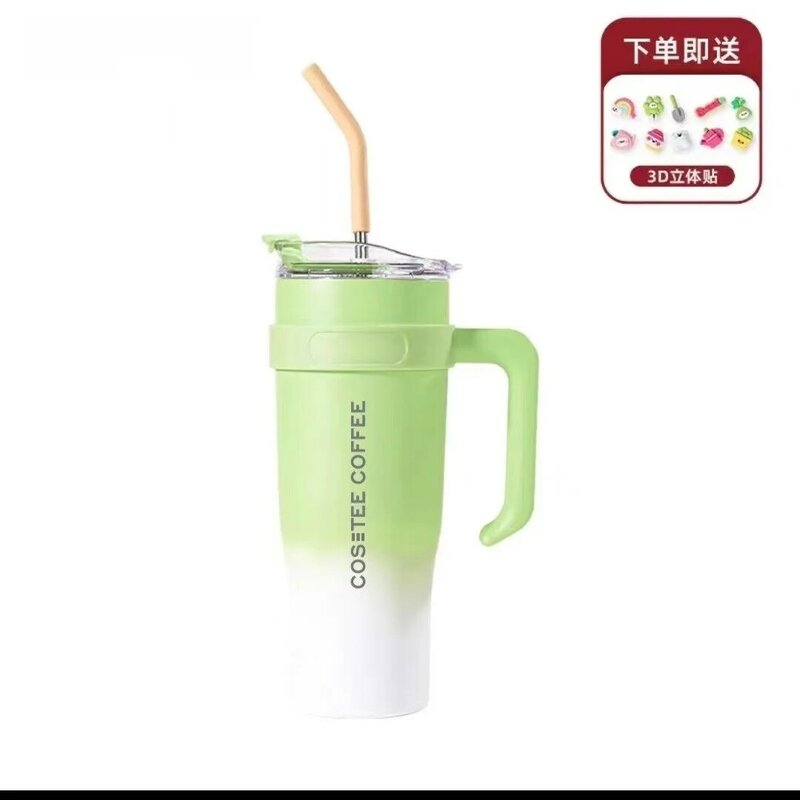 coffee cup Stainless Steel Ice Heater Cup Straw Cup Vacuum Cup Outdoor Portable Portable Portable Cup Handle Cup