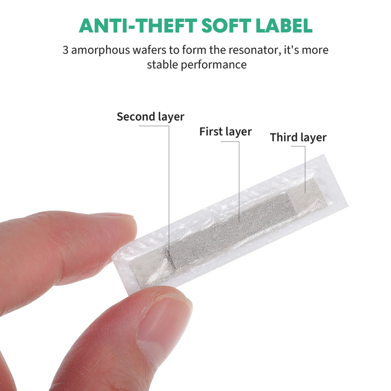 Bin Sicherheits etiketten Soft Label mit Mock Barcodes für Einzelhandel geschäft eas Anti-Diebstahl-System Maschine selbst klebend dr Label stic