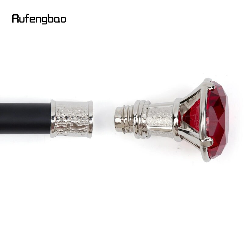 Roter Diamant Typ weiß Gehstock Mode dekorative Gehstock Gentleman elegante Cosplay Rohr knopf Crosier 90cm