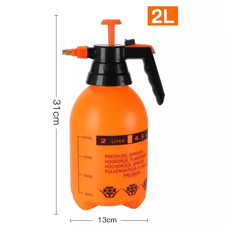 Garden Hand Pressure Water Sprayer Trigger Air Pump Disinfection Spray Bottle Car Cleaning Watering Can Equipment Mist Nozzle