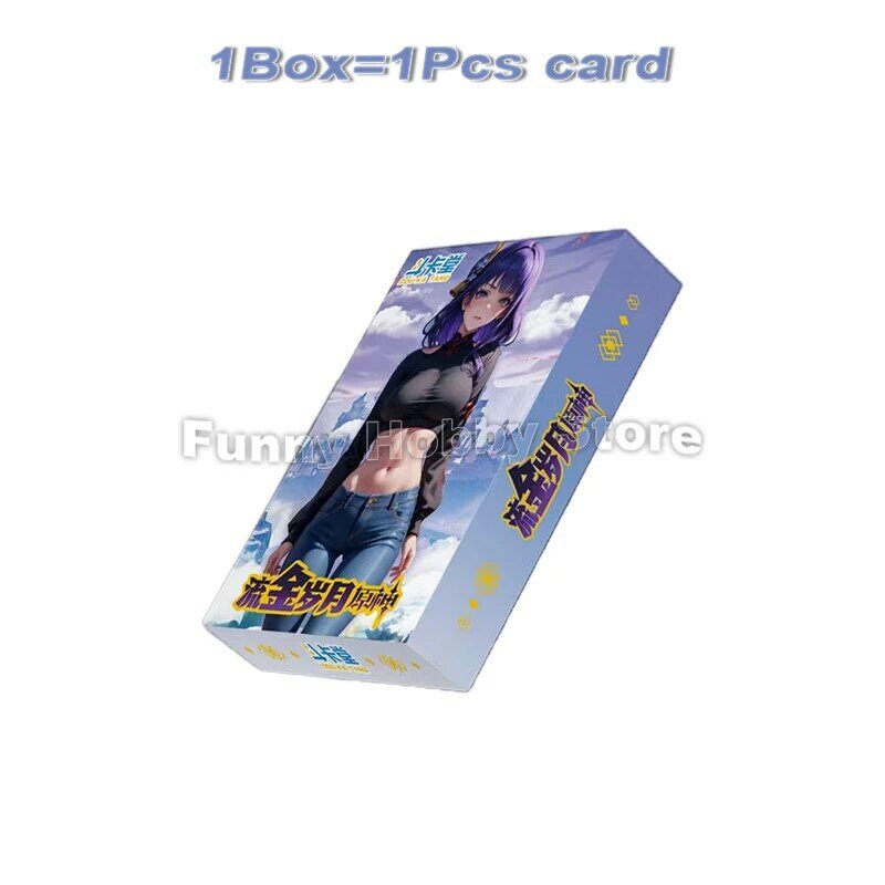Coleção Genshin Impact Metal Cards, História da Deusa, Bikini Girl, Party Booster Box, Cartão Raro, Presente de Brinquedo Infantil, Novo, 2023