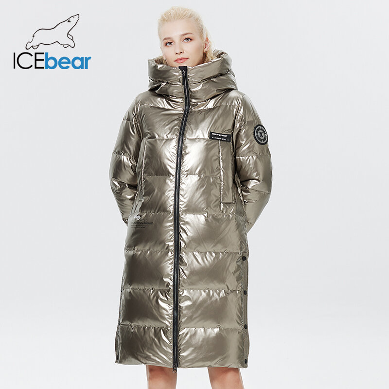 ICEbear 2023 зимний удлиненный пуховик в новом стиле модная зимняя женская куртка выше колена
