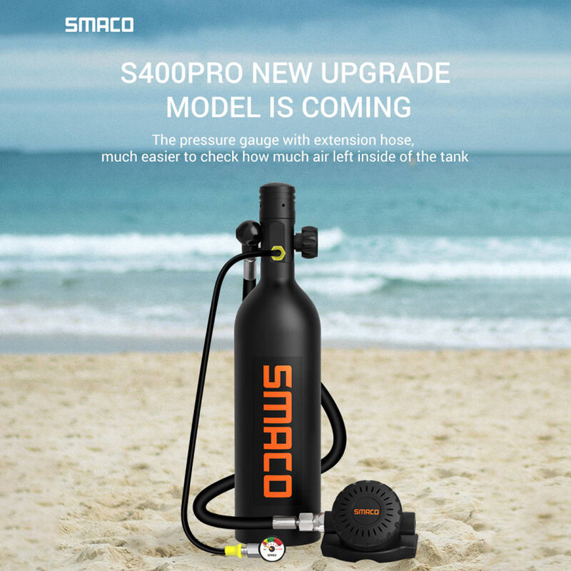 Smaco-ミニスキューバタンクs400pro,ダイビングギア,酸素ボンベ,ダイビングボトル,水中呼吸,シュノーケリング機器
