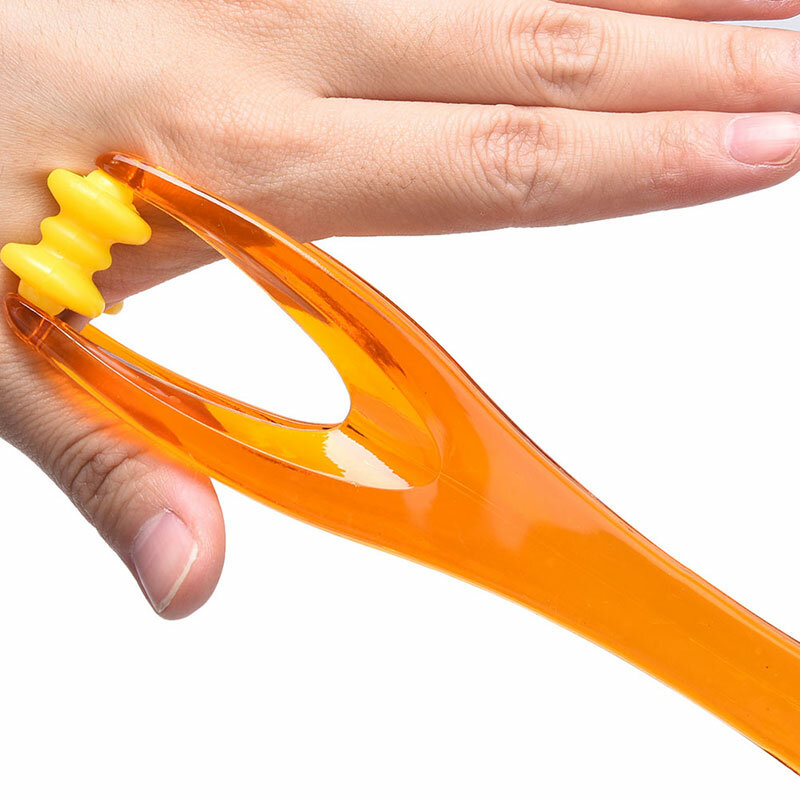 Mini masajeador de articulaciones de dedo con 2 rodillos elásticos, Mango para la circulación sanguínea y relajación muscular de los dedos, 1 unidad