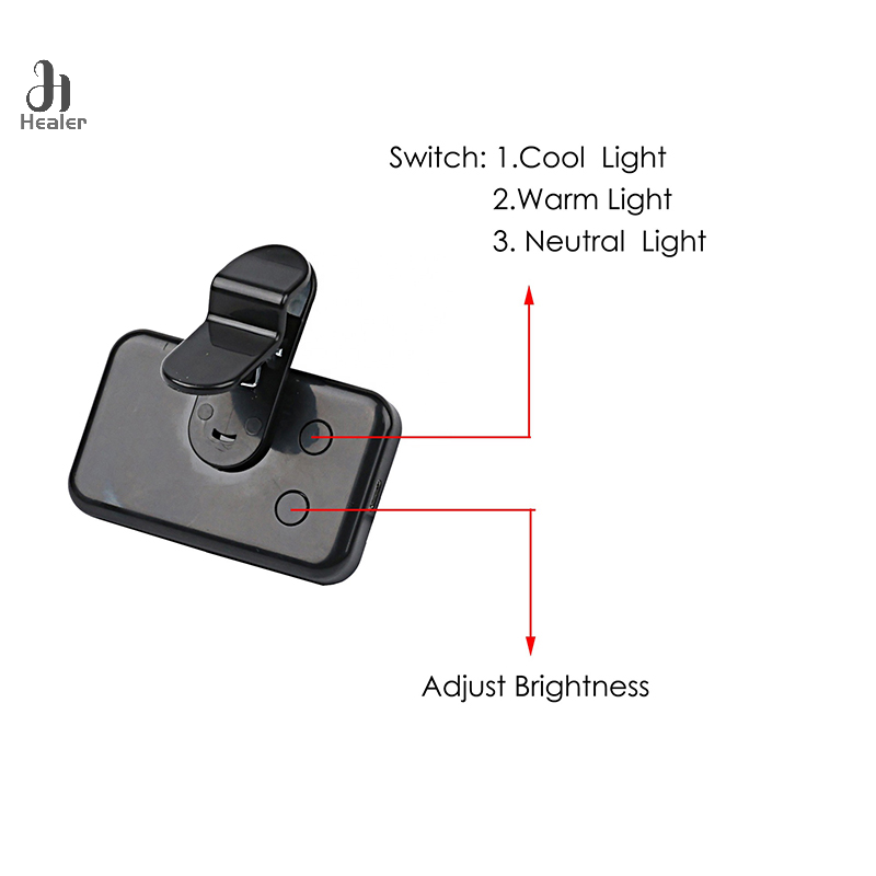 1PC Portable Mini Selfie Fill Light Rechargeable 3 Modes Adjustable Brightness Clip On For Phone Laptop Tablet Meeting Make Up