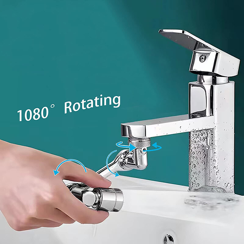 1pc 1080 graus ajustável torneira adaptador de aerador interface universal conector fita de água da cozinha banheiro junta fita