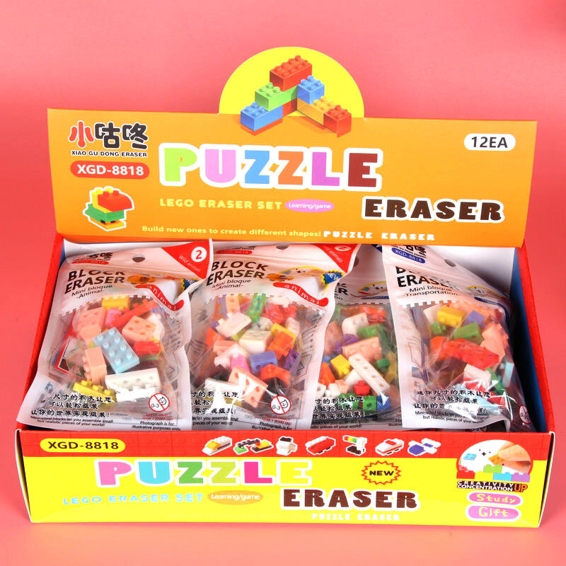 Children Eraser Building Blocks Can Be Assembled Eraser Creative Building Blocks Eraser Pupils DIY Eraser Assembly Eraser