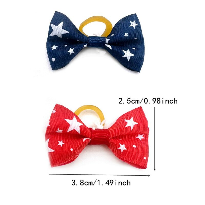 50PCS Pet Dog Hair Accessories Star Style Dog Bowknot Pet Grooming Hair Bows for Small Dog Cat Accessoreis