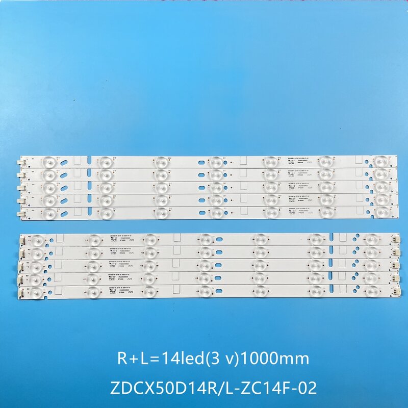 Tira de luces LED de retroiluminación, accesorio para Telefunken TF-LED50S7T2, ZDCX50D14R-ZC14F-02, 01, ZDCX50D14L-ZC14F-02, LT-50E350, CX500DLEDM