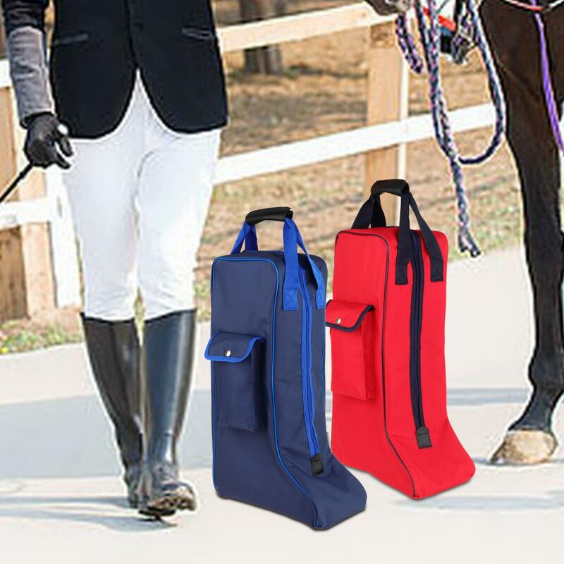 Portable Knight Boot Bag Zipper Closure Equestrian Equipment Organizer