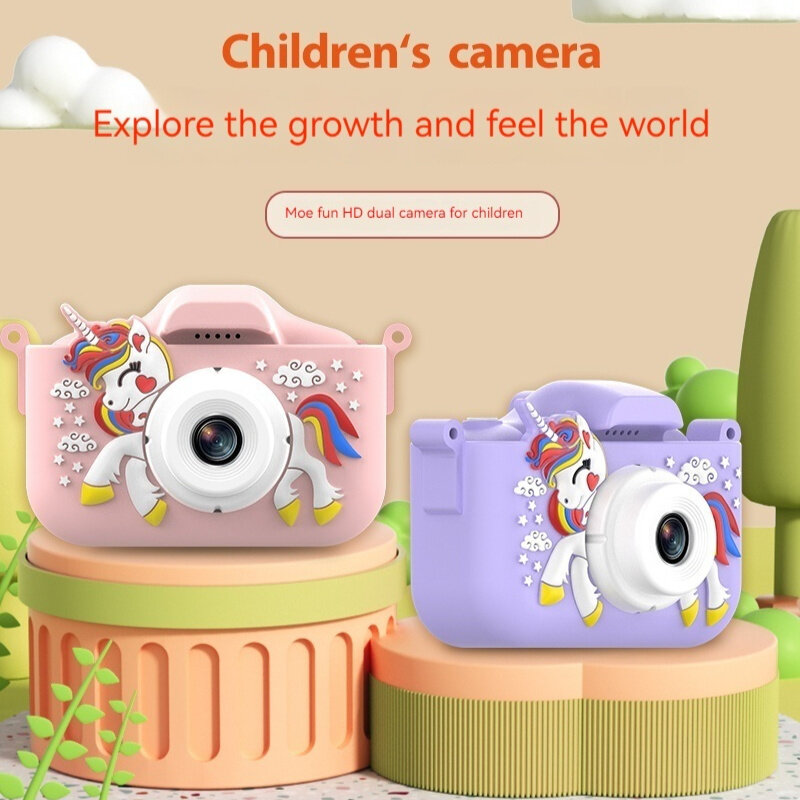 تصوير يونيكورن وكاميرا فيديو للأطفال ، كاميرا مزدوجة عالية الوضوح ، لعبة تفاعلية بين الوالدين والطفل ، كاميرا رقمية ، ، ، ، من من من من من