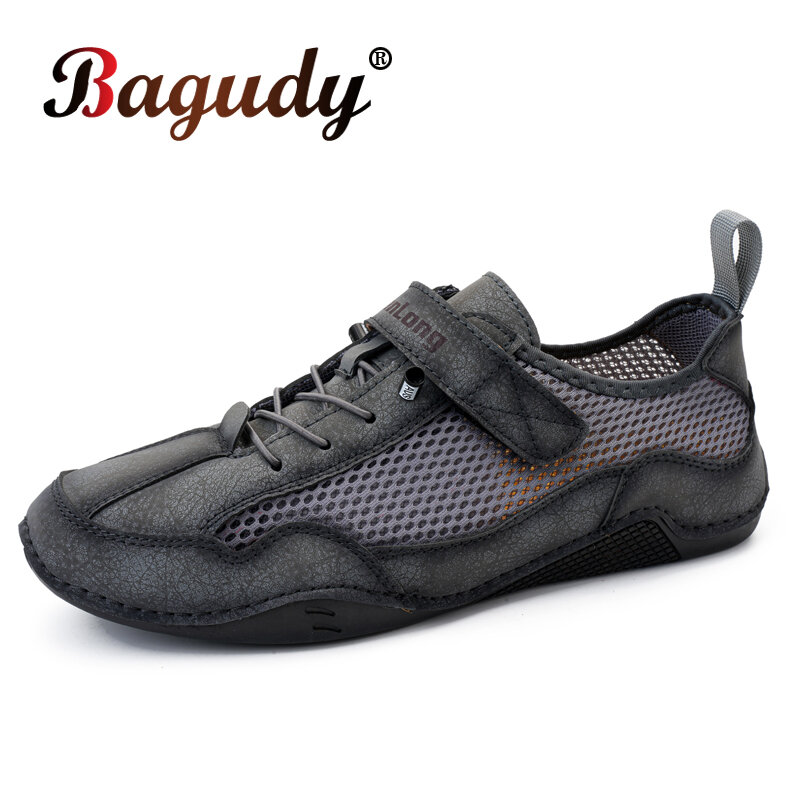 Brand Comfortable Casual Men Shoes Plus Size Loafers Spring/Summer Mesh Shoes Men Flats Breathable Driving Shoes Men's Sneakers