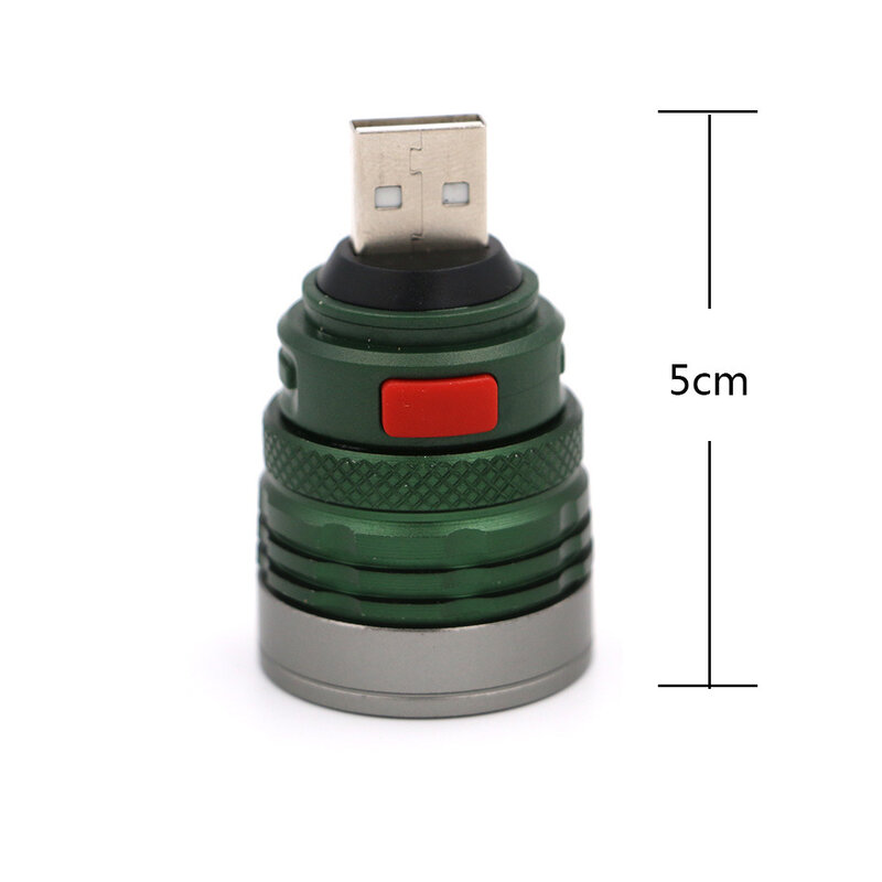 Hot Mini ขาย LED หนังสือ Mini แบบพกพาอลูมิเนียมอัลลอยด์ USB ชาร์จไฟเบาไฟฉาย