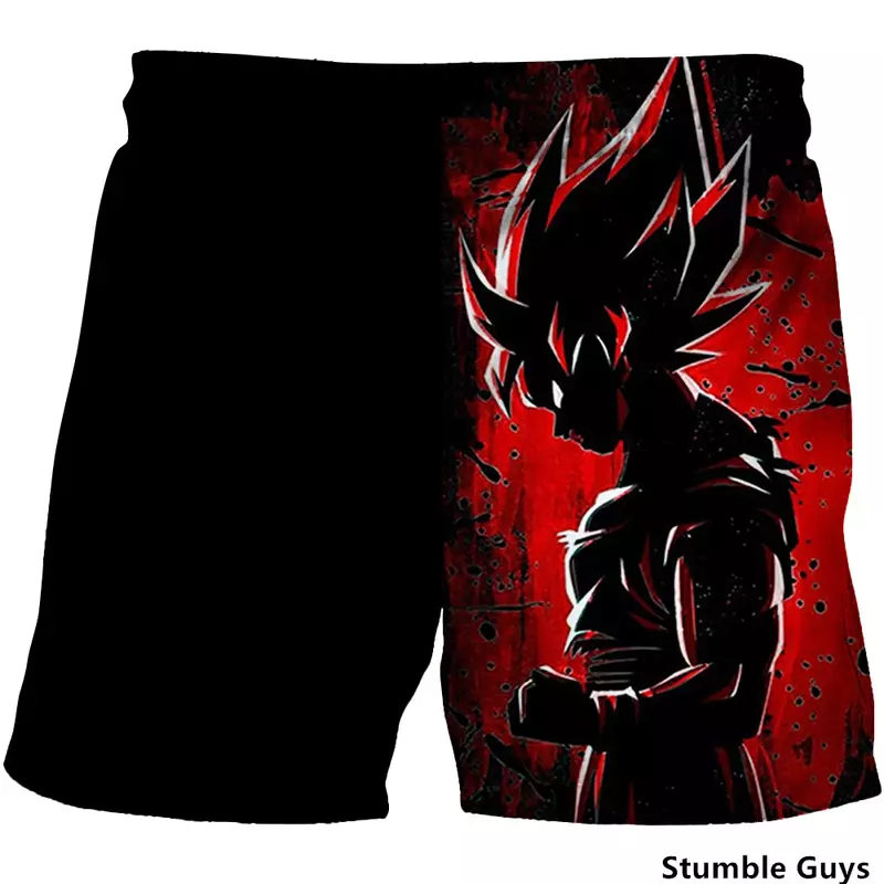 Dragon Ball Shorts Kinder Jungen Goku Shorts Kinder Jungen bequeme und coole Shorts 3D Cartoon Print Strand Shorts für Jungen Geschenk