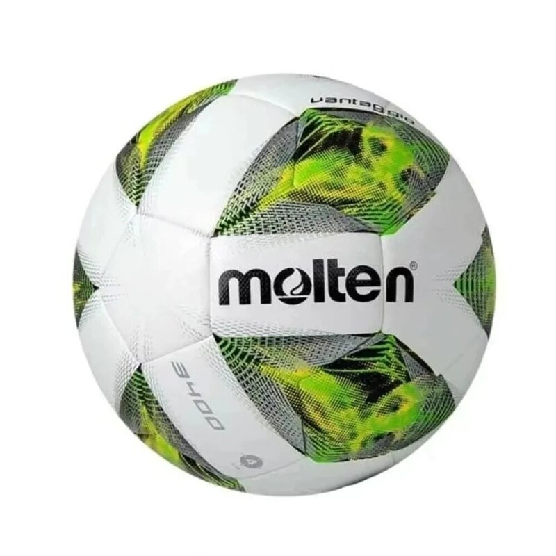 Bola fundida para adultos e crianças, Match Football PU, função e design superior, tamanho 5, final, visibilidade