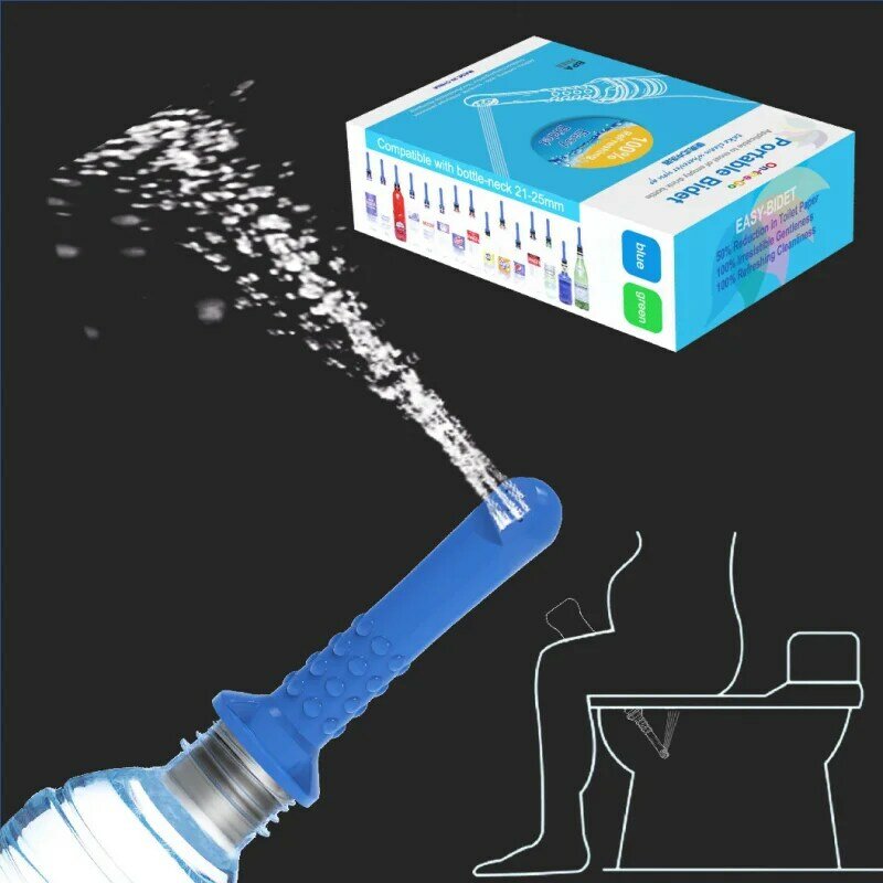 Handhald Draagbare Peri Fles Reizen Bidet Compatibel Met 21-25Cm Flessen Persoonlijke Hygiëne Verzorging Shattaf Water Spray