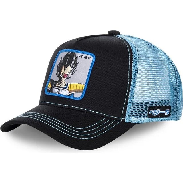 Son goku kakarotto หมวกเบสบอลลายการ์ตูน, หมวกเบสบอลอะนิเมะหมวกแบบตาข่ายรุ่นสูงระบายอากาศได้สี่ฤดู