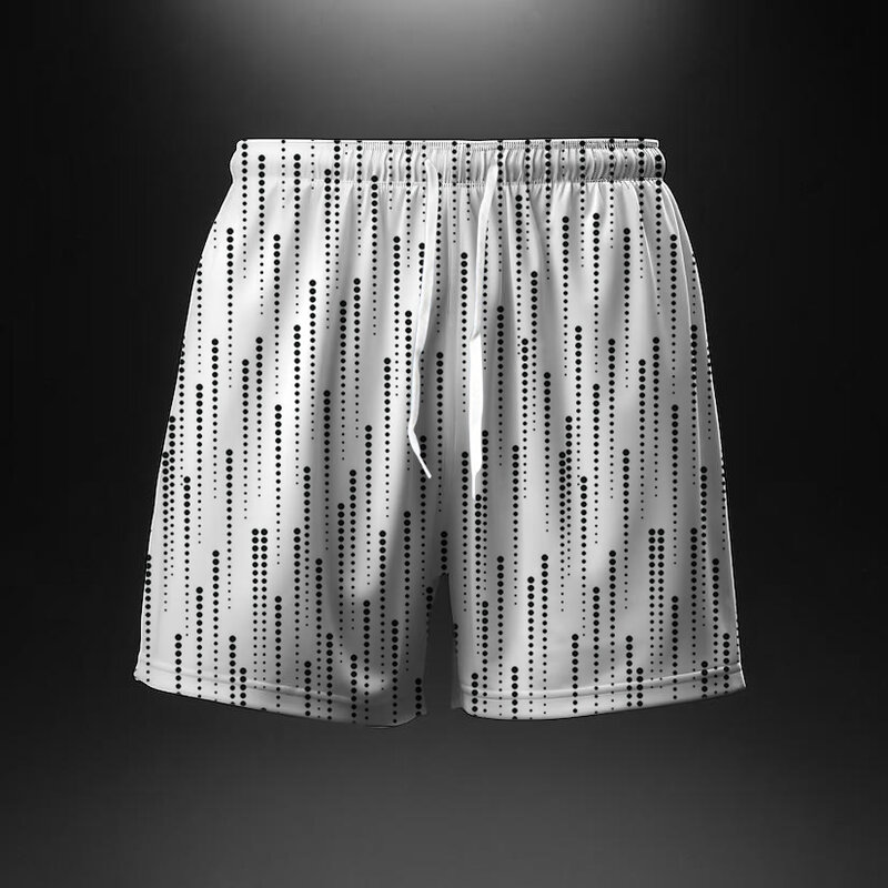 Pantalones cortos informales de verano para hombre, Shorts de malla transpirable con estampado a la moda para playa, Fitness, ciclismo, correr a diario