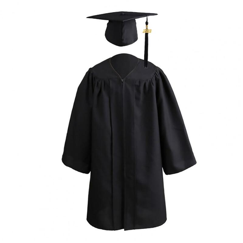 Boné de graduação para crianças, Terno de formatura, Chapéu de borla, Vestido estudantil, Escola primária do jardim de infância, 2023