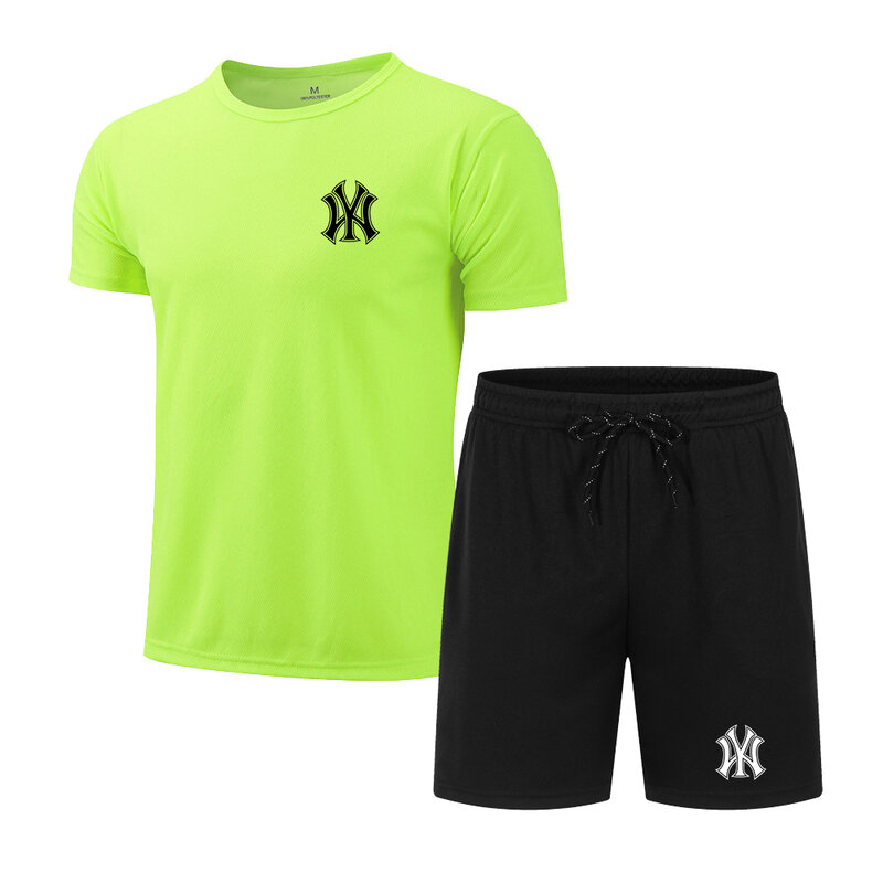 Conjunto de treino masculino para jogger, fato de treino, moletons, roupas esportivas, curto, roupas esportivas, na moda, novo, 2 pcs