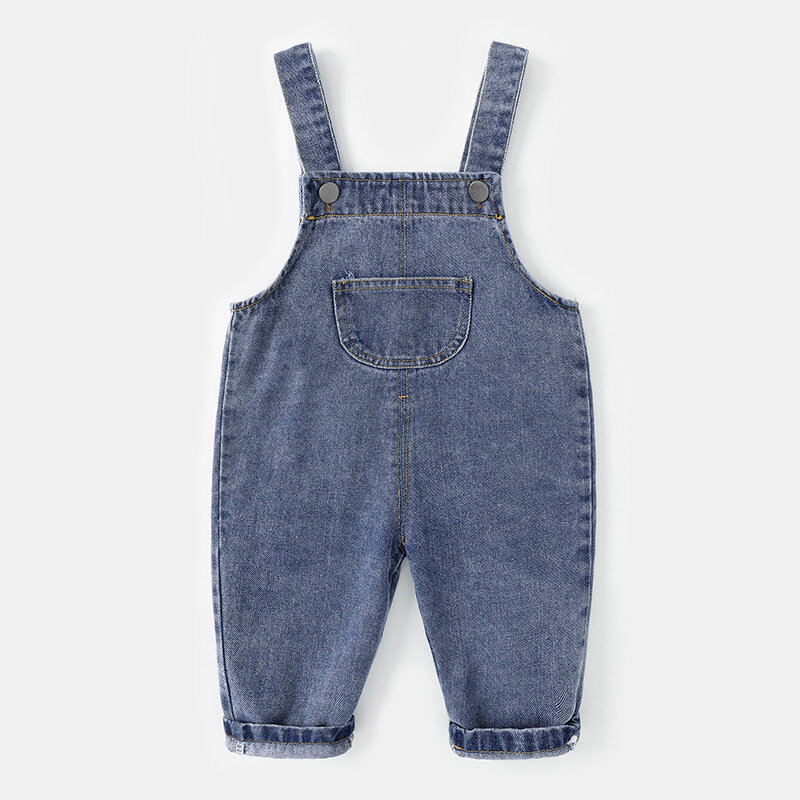 MILANCEL New Arrival Children Clothes Baby Girls Boys Overalls Solid Brief Style Toddler Denim Overol Jumpsuits