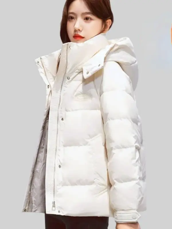Jaket Hoodie Wanita Korea, jaket wanita Korea tebal hangat, katun, jaket Puffer, lengan panjang, mantel Parka musim dingin, kantong, Solid Ukuran Plus, mantel longgar