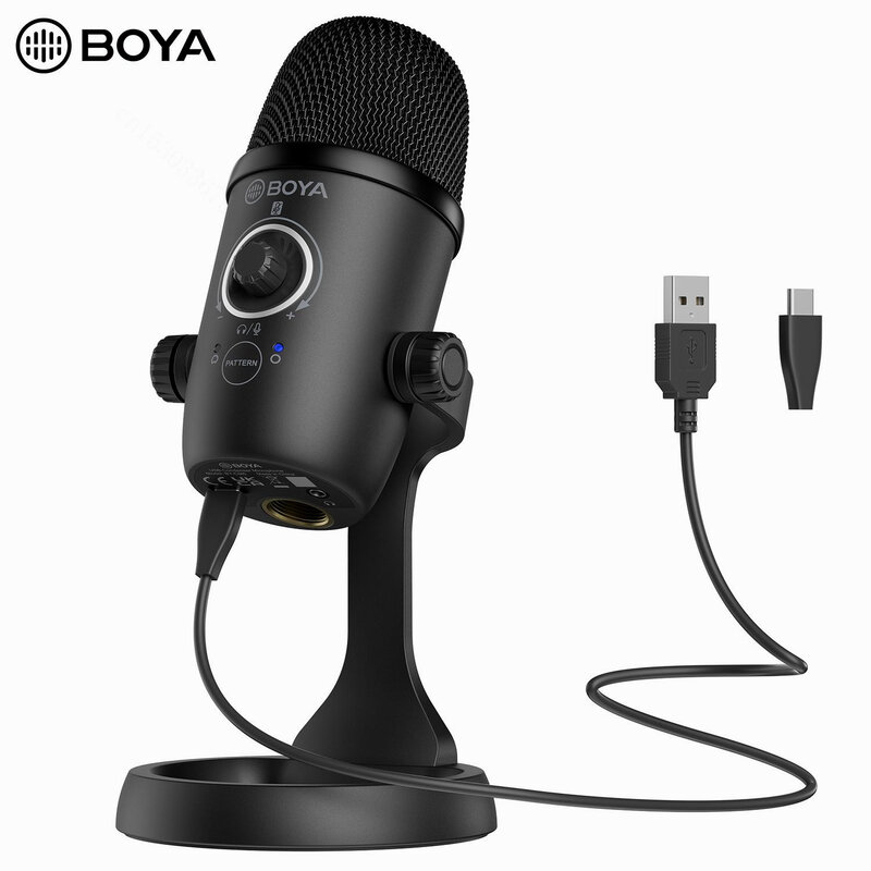BOYA BY-CM5 Audio Usb Microphone Microphones Laptop Mikrofon Streaming Smartphone Mic Microphone for Pc Condenser Professional