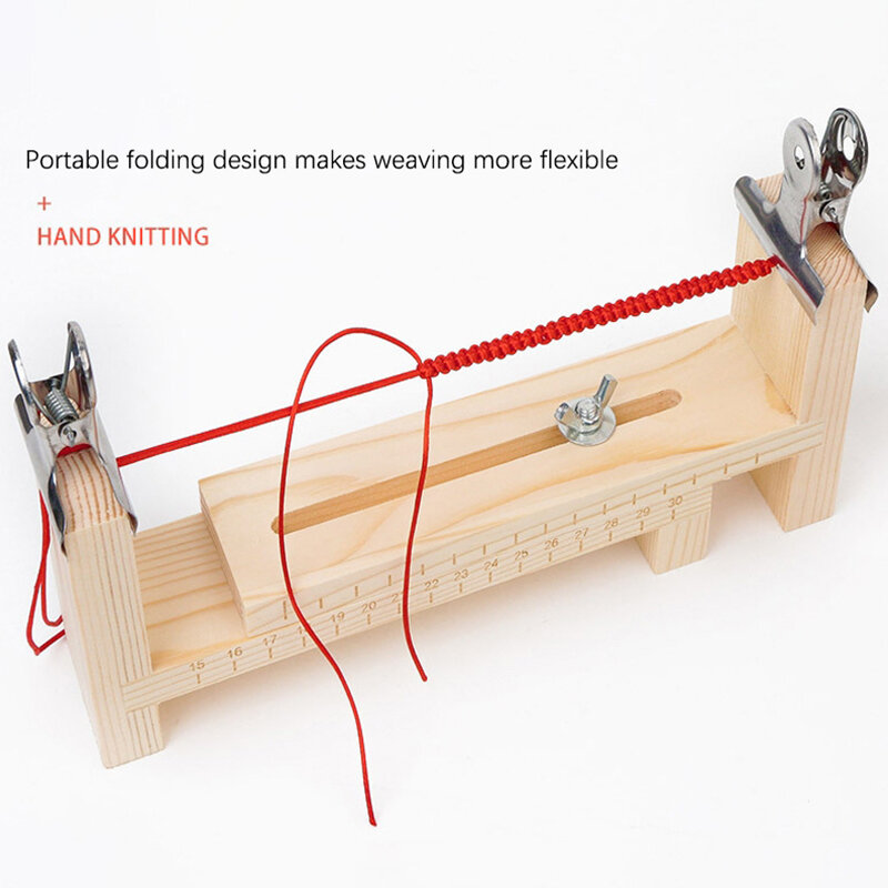 Herramienta de trenzado de cuerda práctica creativa, estante de cuerda tejido a mano para pulseras y collares, herramientas de fijación de tejer DIY