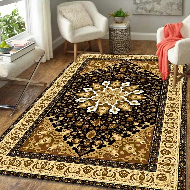 Karpet antik Persia karpet daerah eksotis Boho untuk ruang tamu kamar tidur rumah keset dekorasi Retro Maroko pola etnik keset lantai