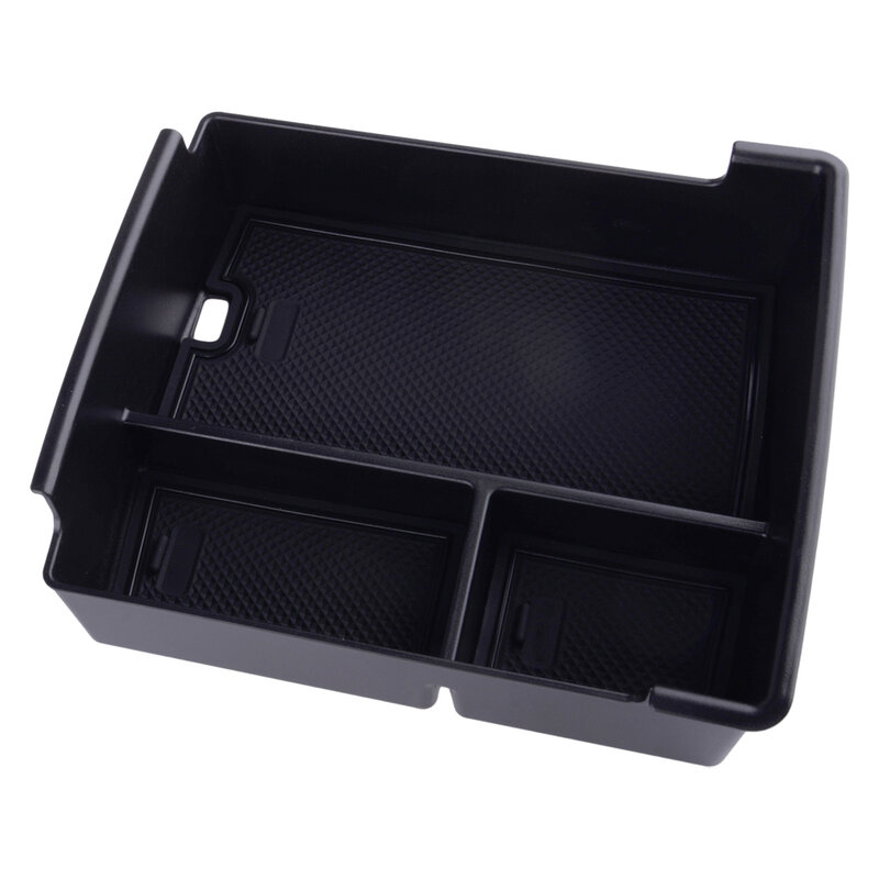 Car Interior Front Center Console Armrest Storage Box Tray Organizer Fit for Ford Maverick 2022 2023 2024 Black