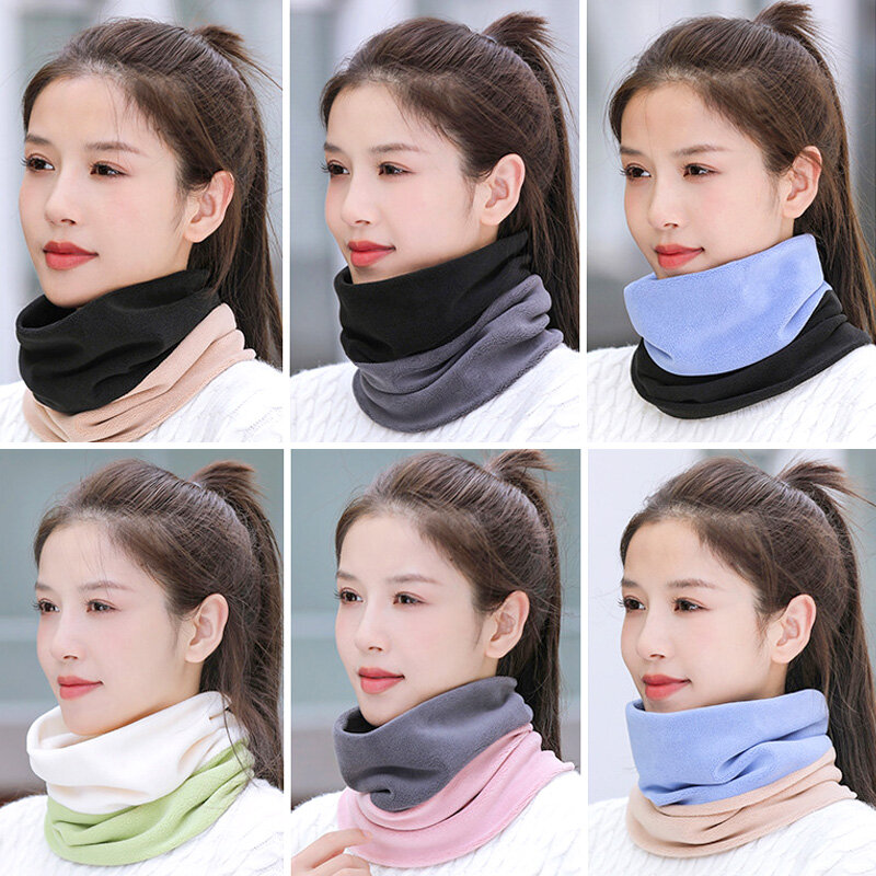 1 шт., двухслойный теплый шарф для защиты шеи