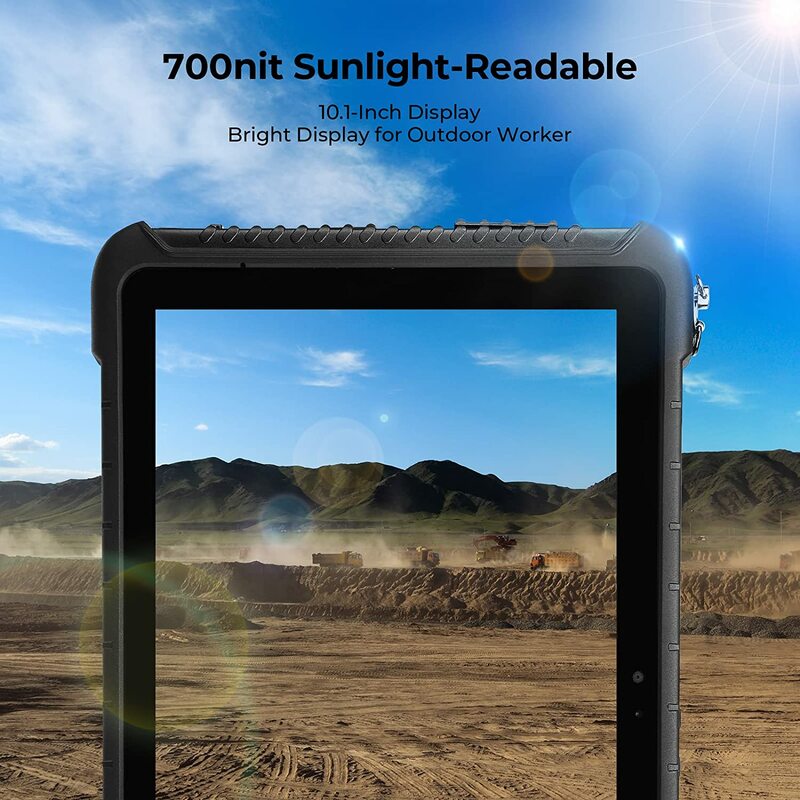 Прочный планшет 10,1 дюймов Windows 10 Pro 4G LTE GPS NFC водонепроницаемый 10000 NIT Солнечный читаемый Рабочий Планшет мАч 4 ГБ/64 Гб BT