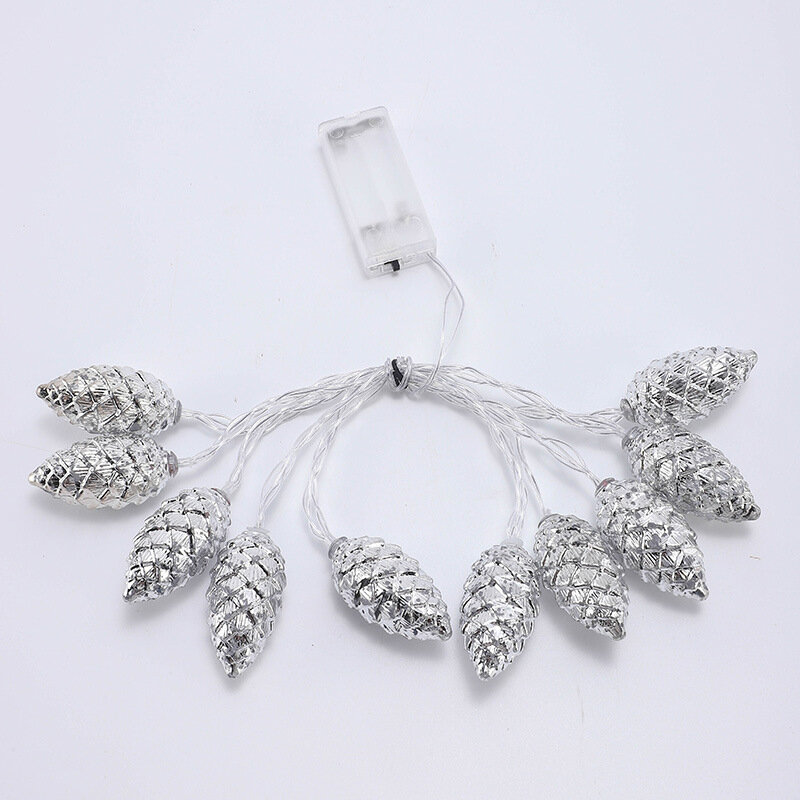 Chaîne de lampe Led en forme de pomme de pin, motif neige, conte de fées, décoration de noël, pendentif Photo, accessoires lumineux