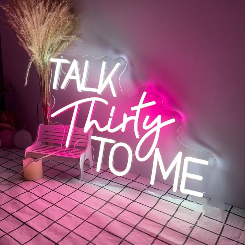 Insegna al Neon TALK thousand TO ME Neon Art Custom for Birthday Party 30th Birthday Gifts compleanno Neon Home Decor Anniversary Party