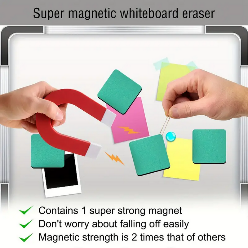 Mini-Radiergummis zum Trocken löschen, magnetische Whiteboard-Radiergummis für Tafel reiniger für Lehrer bedarf