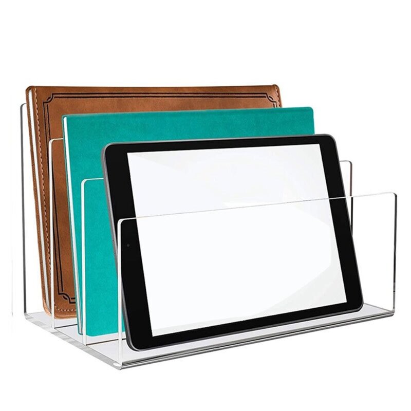 215*138mm Organizer na kopertę przezroczysty akrylowy do sortowania plików stojak na Folder stojak na biurko Folder