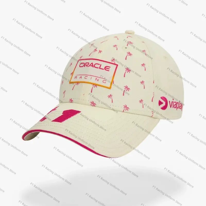 หมวก F1ทรงสอบหมวกไมอามี่ GP หมวกทีมตรวจสอบหมวกแก๊ปไมอามี่ GP 2024บูลหมวกเบสบอลอุปกรณ์เสริมสำหรับแฟนทรัคเกอร์