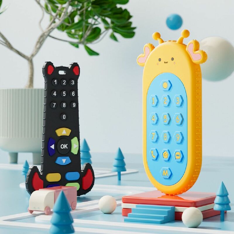 1Pc Baby Silicone massaggiagengive giocattoli telecomando forma massaggiagengive roditore gomma sollievo dal dolore giocattolo per la dentizione bambini educativi sensoriali