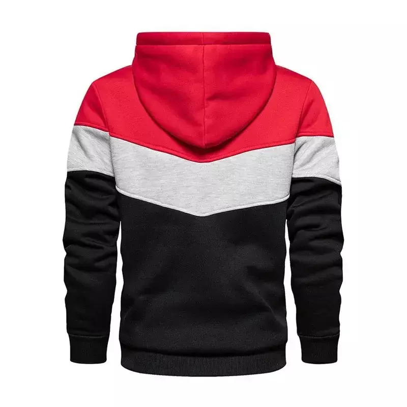 Mens Autumn Long Sleeve Splicing Hoodies King Print Sweatshirts Casual Outer Comfortable Sport Hooded Tops