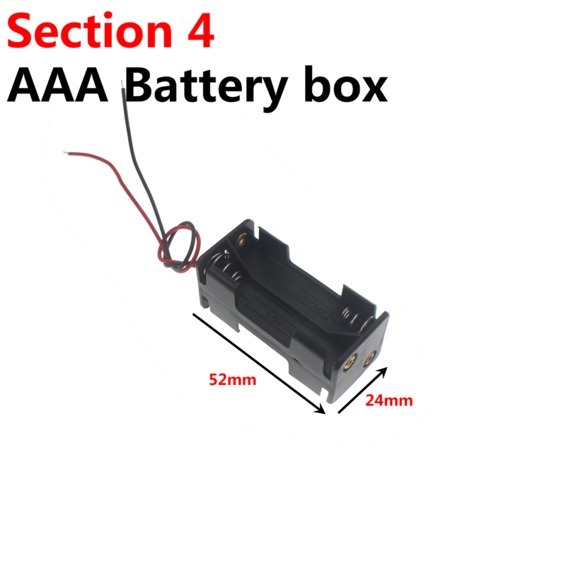 Коробка для батарей AA AAA C D, черный пластиковый контейнер для батарей 20/10/5/2 с зажимом, контейнер для батарей 1X, 2X, 3X, 4X