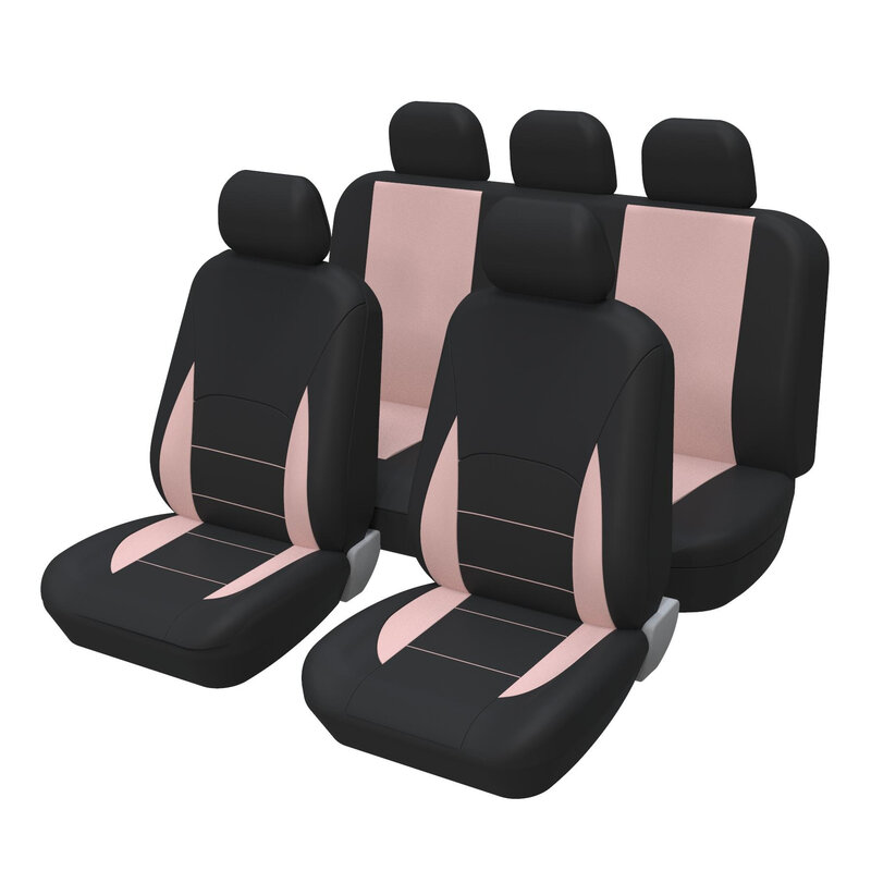 Sarung mobil 5 tempat duduk, Set lengkap mudah dipasang Universal untuk truk/SUV Universal, Aksesori Mobil modis pelindung pas