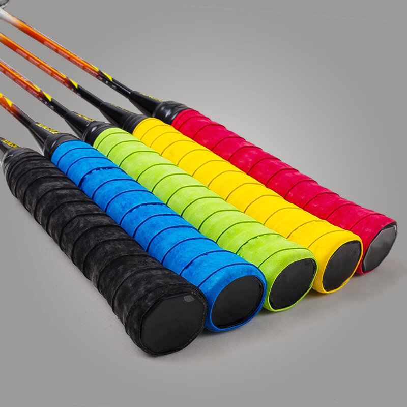 10 buah putih pegangan raket pegangan raket Anti berlubang penyerap Super raket tenis Squash Badminton Overgrip pita keringat