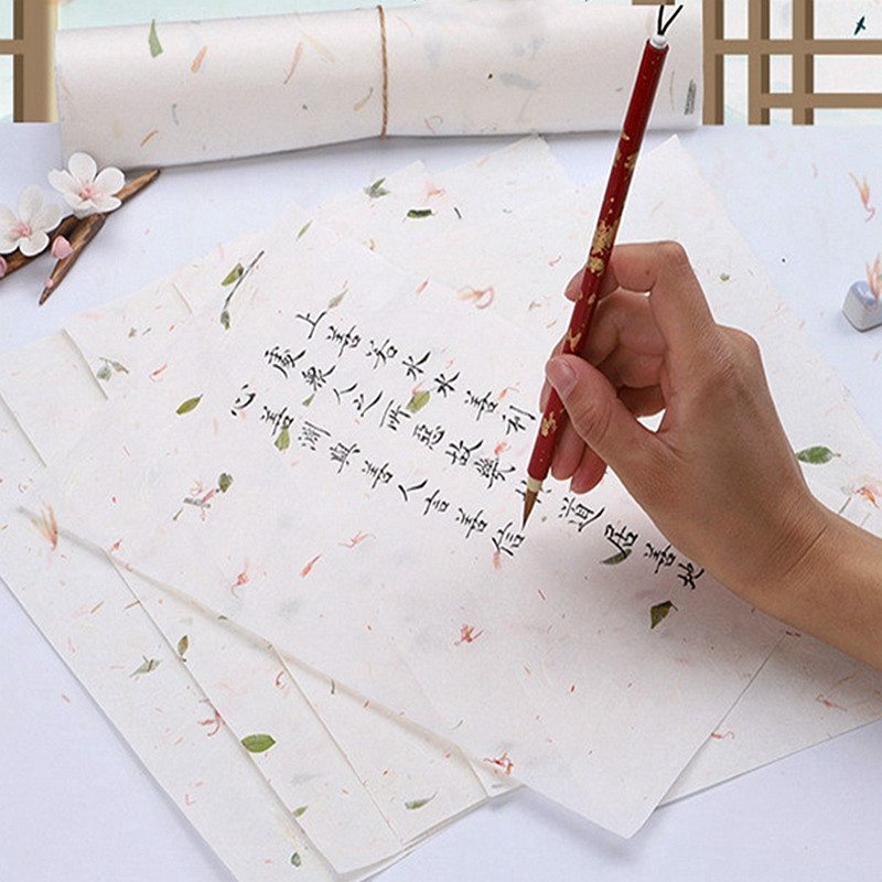 30pcs Vintage Flower Soft Letter Paper Drawing Chinese Calligraphy Writing Paper Rice Paper School Office Supplies Stationery