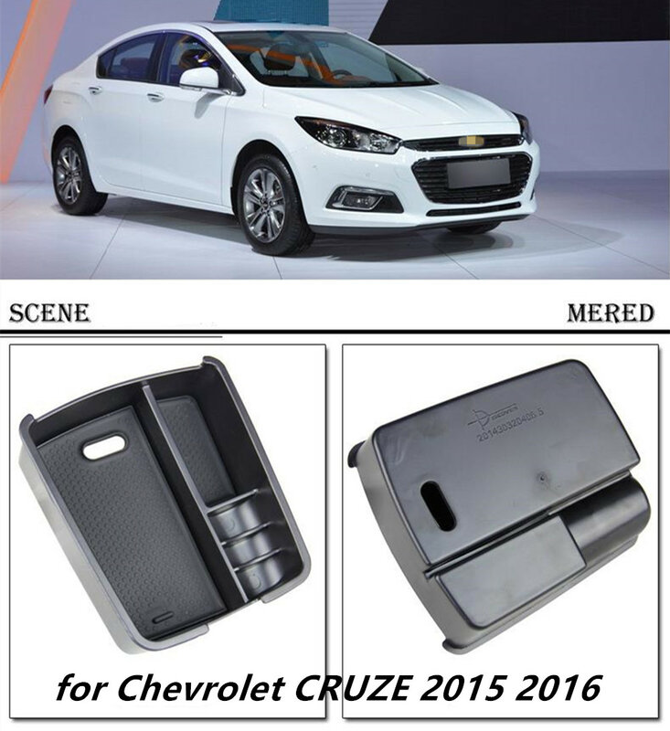 Caixa de armazenamento para braços de carro, Opel Grandland X, Chevrolet Cruze, 2015, 2016, 2017-2021