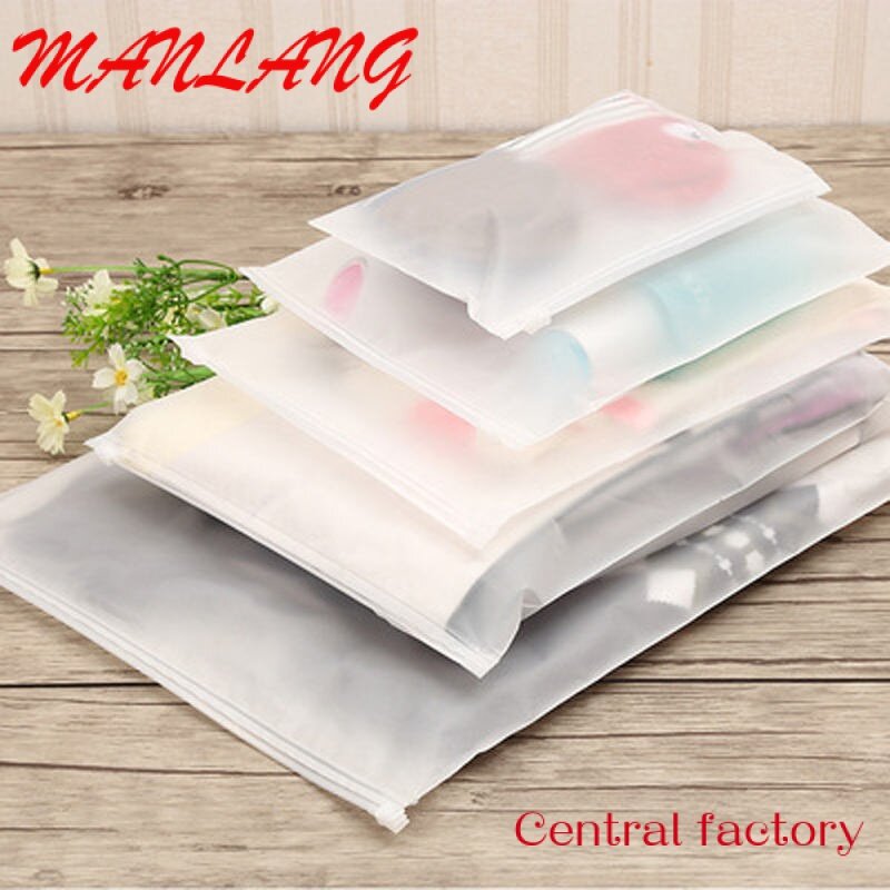 Прозрачный упаковочный пакет для футболок с индивидуальным принтом, пакет с замком на молнии, пластиковые Матовые пакеты на молнии для одежды
