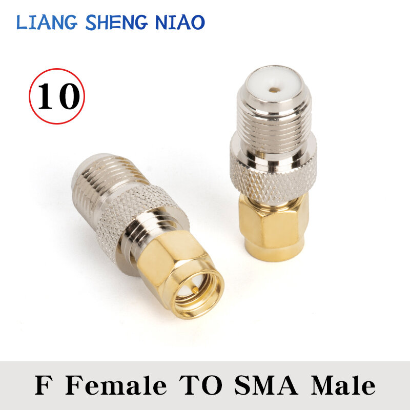 Conversor de teste de conector coaxial RF macho para fêmea Jack SMA para plugue macho TNC Fêmea de latão F para plugue macho SMA 1pc
